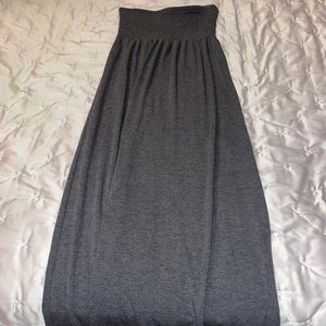 Gray Stretchy Material Maxi Dress